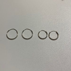 Two Pairs of Sterling Silver Earrings